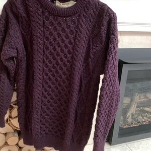 Aran handknit sweater.  New with tags and certificate of authenticity.